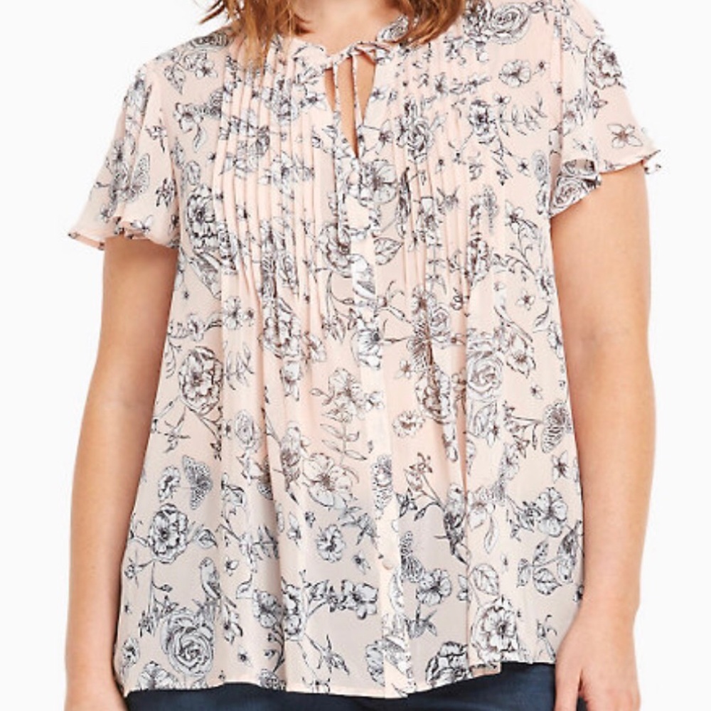 Torrid pleated floral top